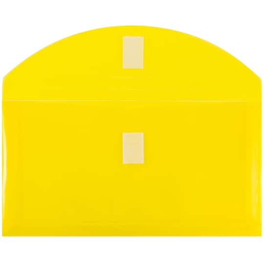 JAM Paper 5.25" x 10" Plastic Hook & Loop Closure Envelopes
